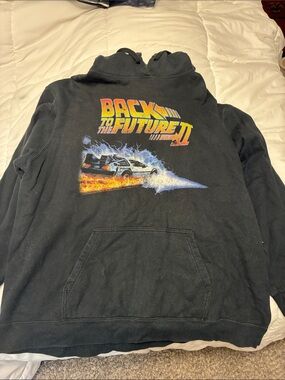 Back to the Future II Black Graphic Hoodie